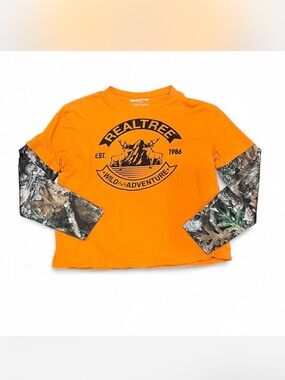 Realtree Orange Camo Layered-Look Long Sleeve Shirt
